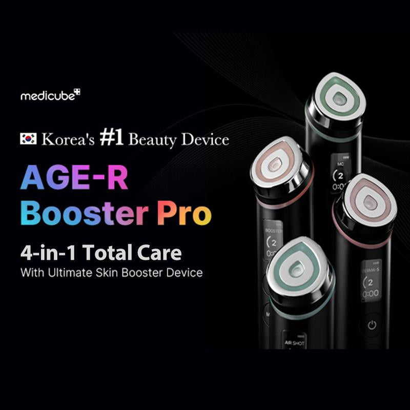 AGE-R Booster Pro - PINK (New) / Black ㅣKbeauty Viral Glass Glow Device for Glowy Glass Skin Facial Comfort
