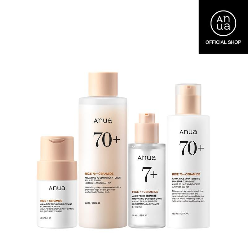 Korean Rice Deep Hydration Skincare | Facial Cleanser, Rice Extract Toner, Skin Repair Serum, Moisturizer, Korean Skin Care
