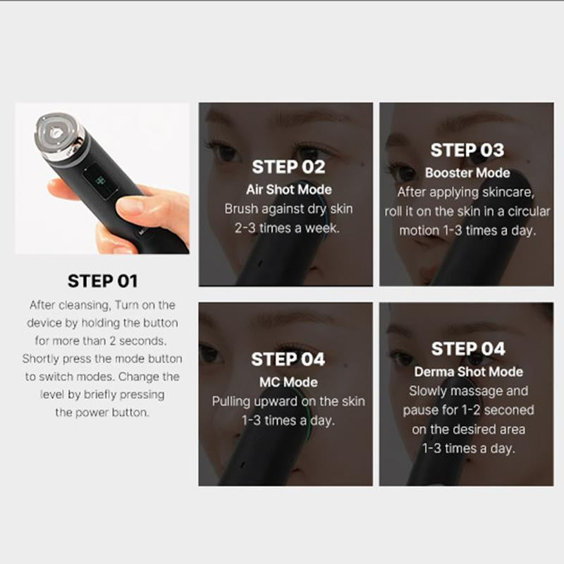 AGE-R Booster Pro - PINK (New) / Black ㅣKbeauty Viral Glass Glow Device for Glowy Glass Skin Facial Comfort